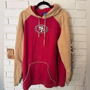 NFL Red and Tan Hooded Men's Sweater